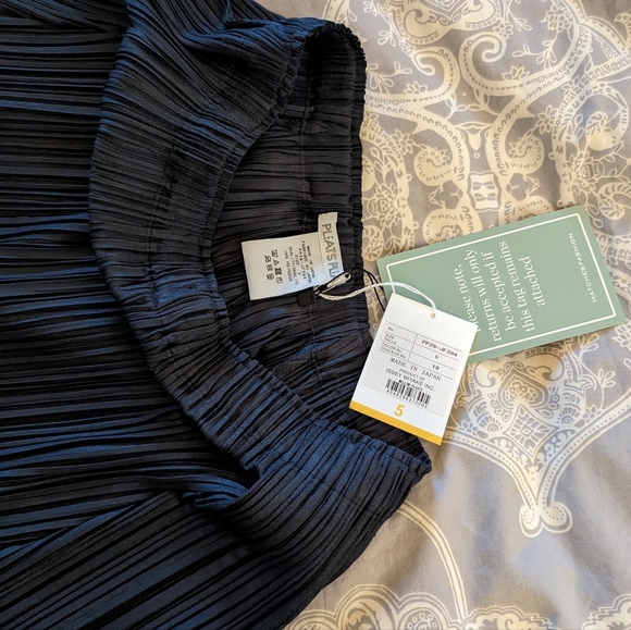 NWT PLEATS PLEASE ISSEY MIYAKE Technical-pleated cropped wide-legpants. Size 5 - Picture 5 of 7